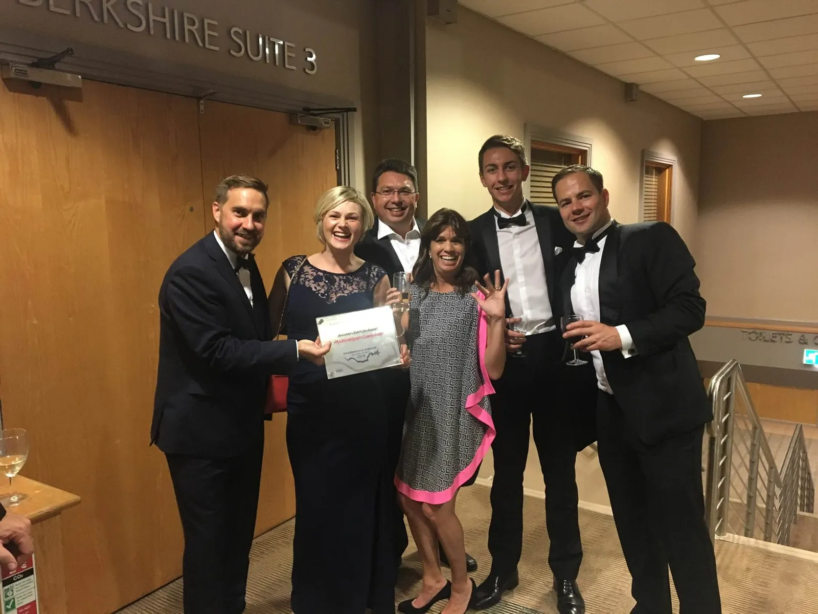 Kate Smart from Affinity Merchandise with the team from My Workspot Maidenhead