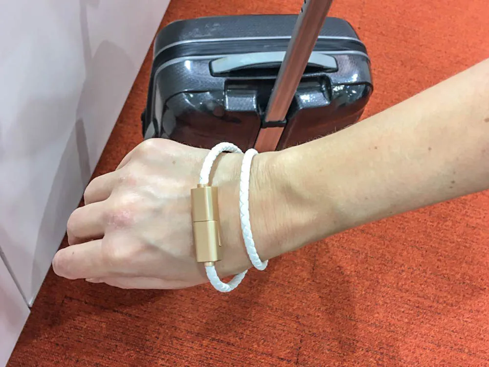 Bracelet mobile phone charger at PSI Dusseldorf